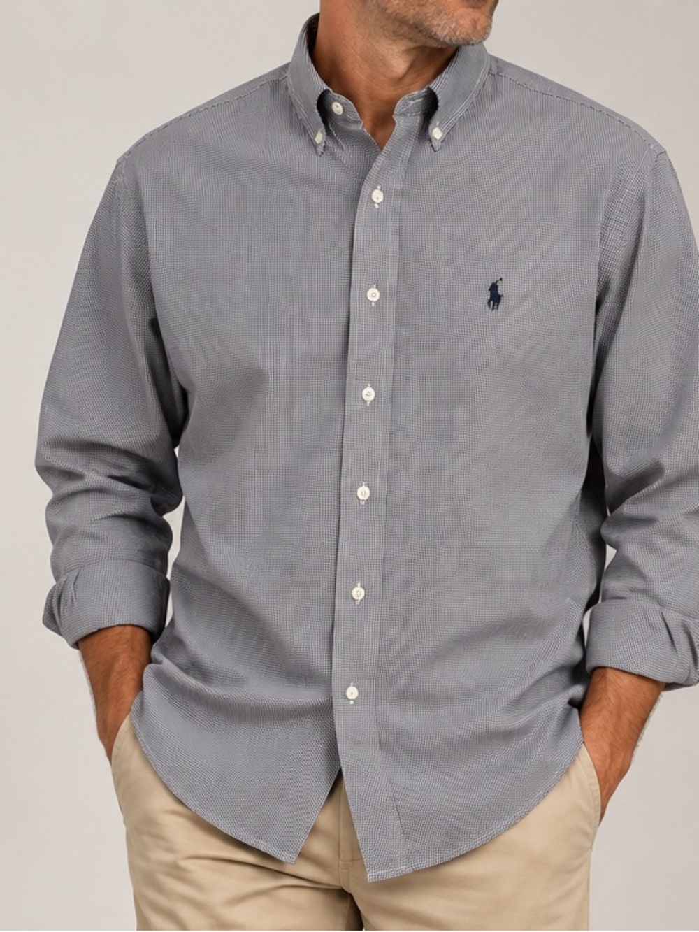 Ralph Lauren Blake Two-Ply Cotton Button-Down Shirt – Men’s L
